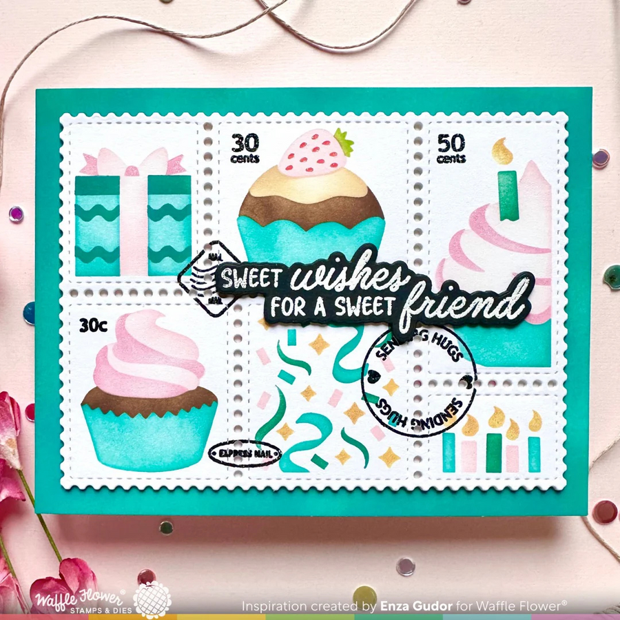 Waffle Flower - Hey Cupcake Sentiments Stamp Set