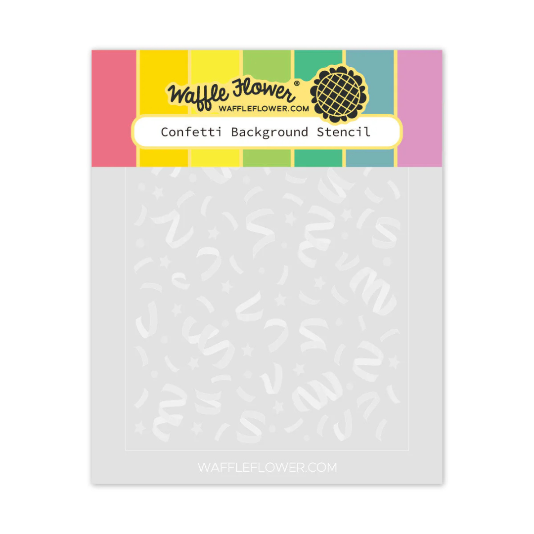 Waffle Flower - Confetti Background Stencil