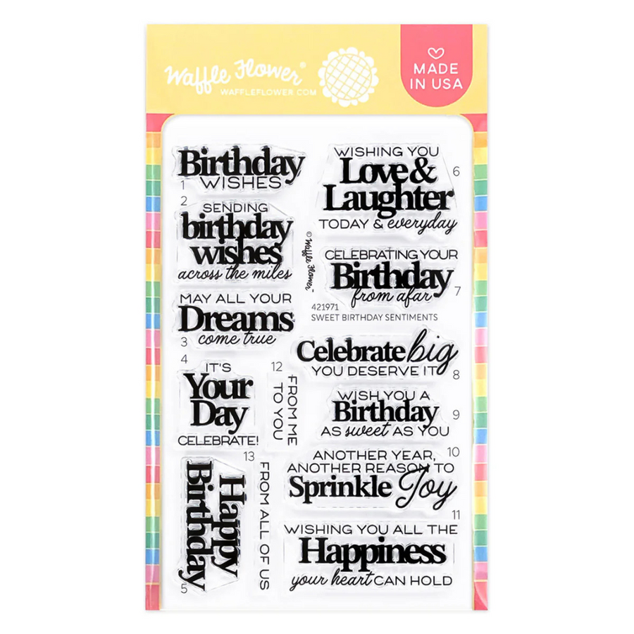 Waffle Flower - Sweet Birthday Sentiments Stamp Set