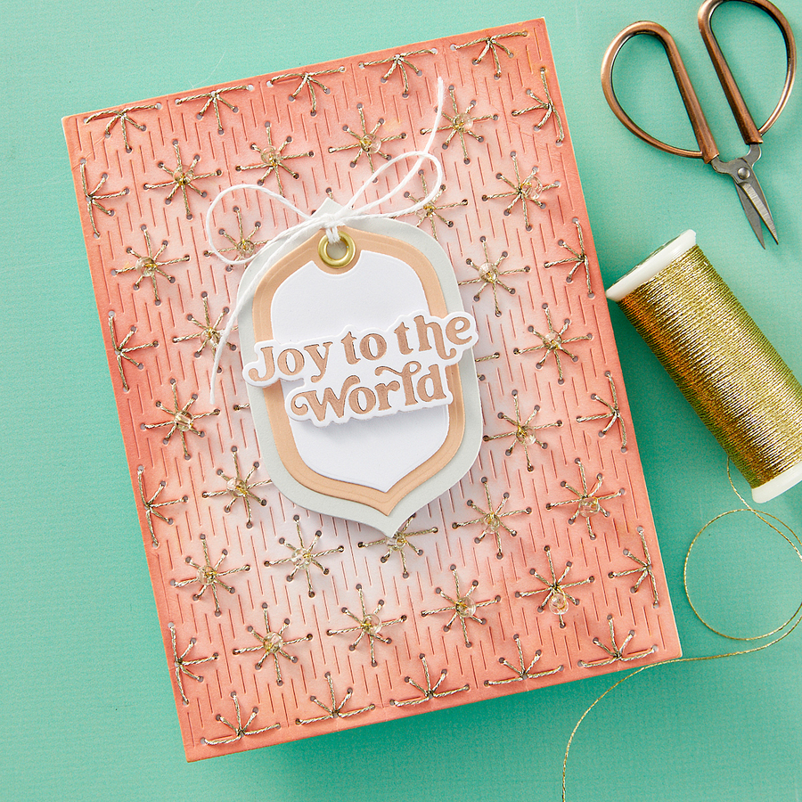 Spellbinders - Stitched Starfilled Background Etched Dies from the Stitched Bright Collection