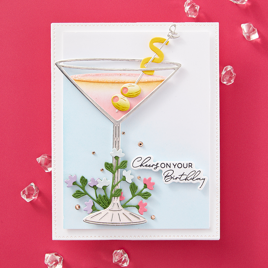 Spellbinders - Perfect Touch Rectangles and Tag Etched Dies from the Happy Hour Collection