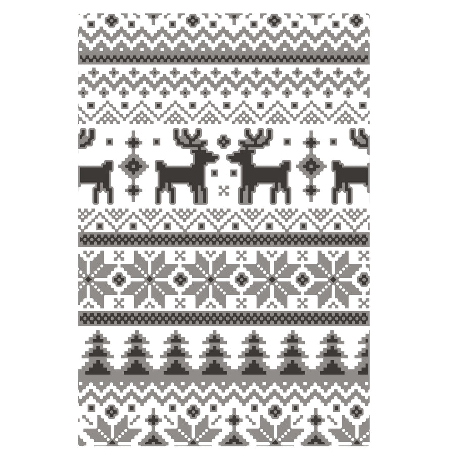 Tim Holtz - Holiday Knit Multi-Level Texture Fades Embossing Folder