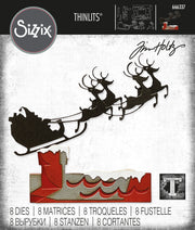 Tim Holtz - Reindeer Sleigh Thinlits Sizzix Dies