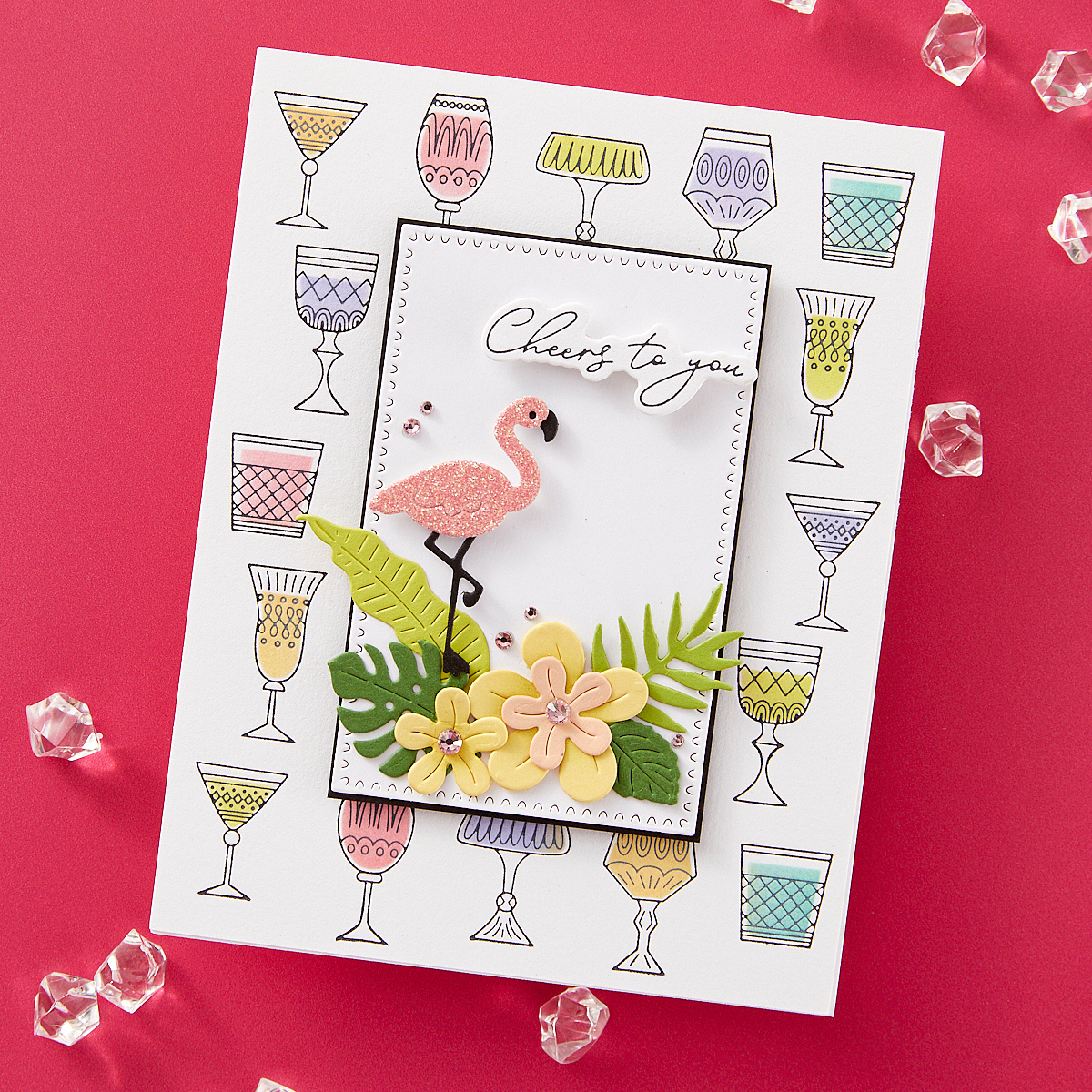 Spellbinders - Tropical Flair Etched Dies from the Happy Hour Collection