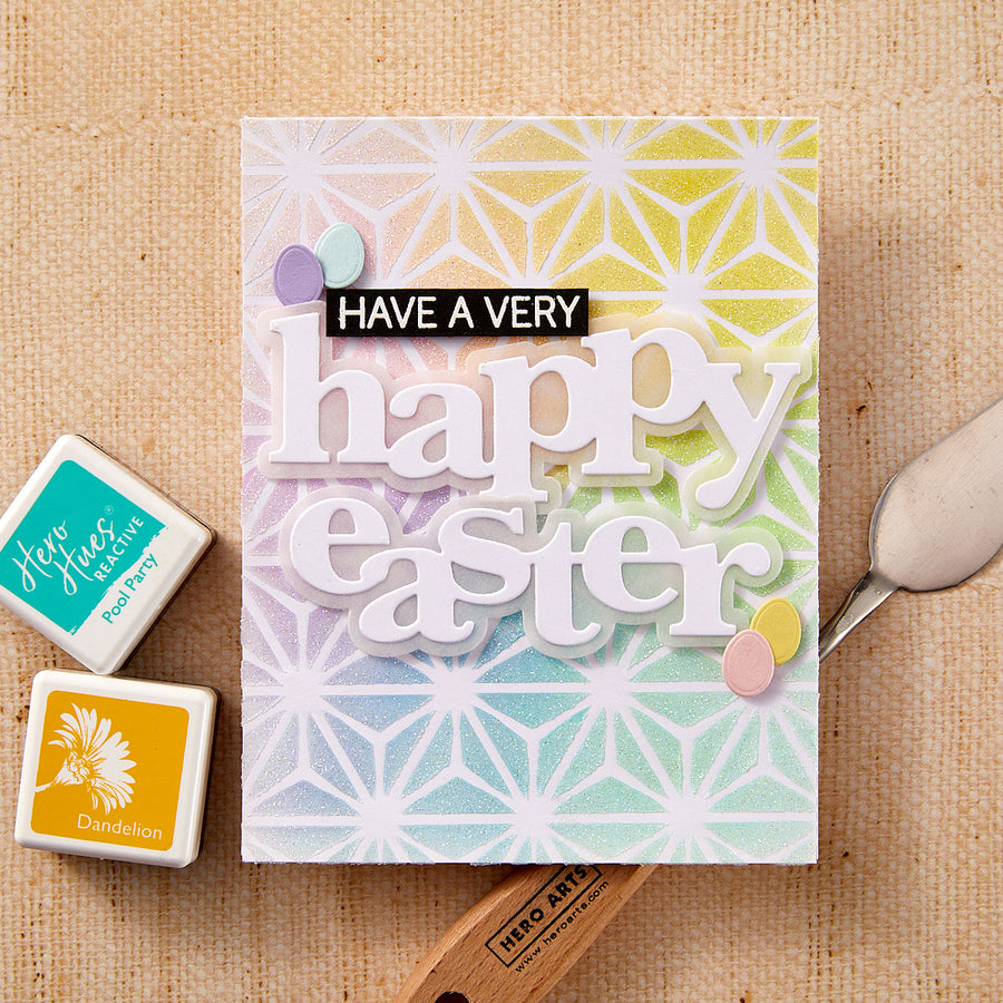 Hero Arts - Happy Easter Stamp & Cut XL from the Charming Easter Collection