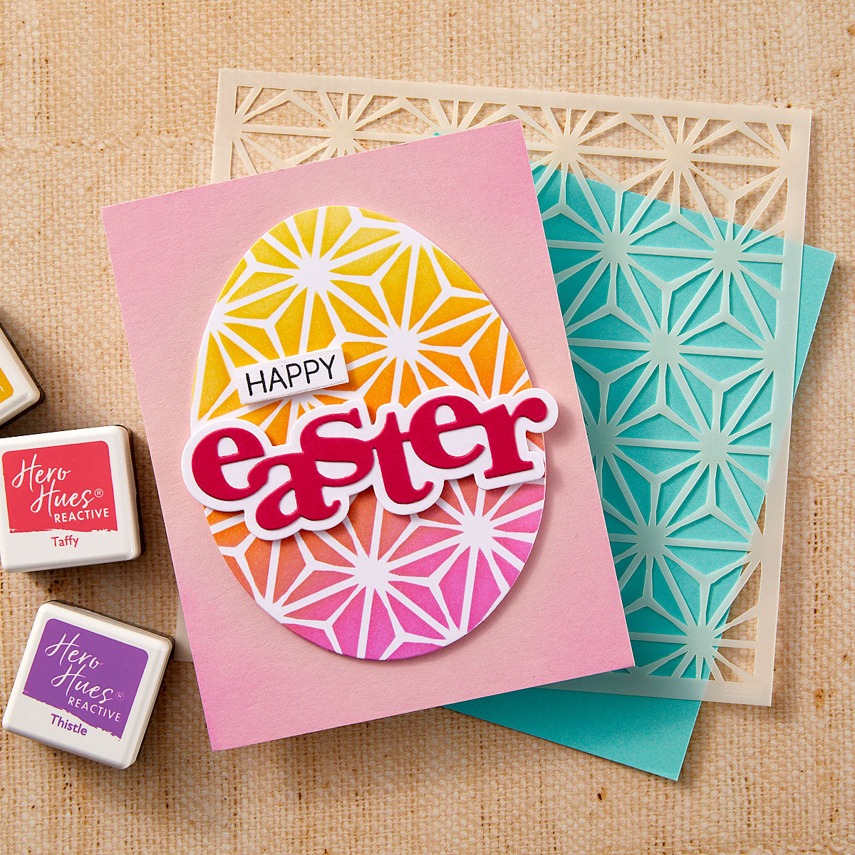 Hero Arts - Asana Pattern Stencil from the Charming Easter Collection