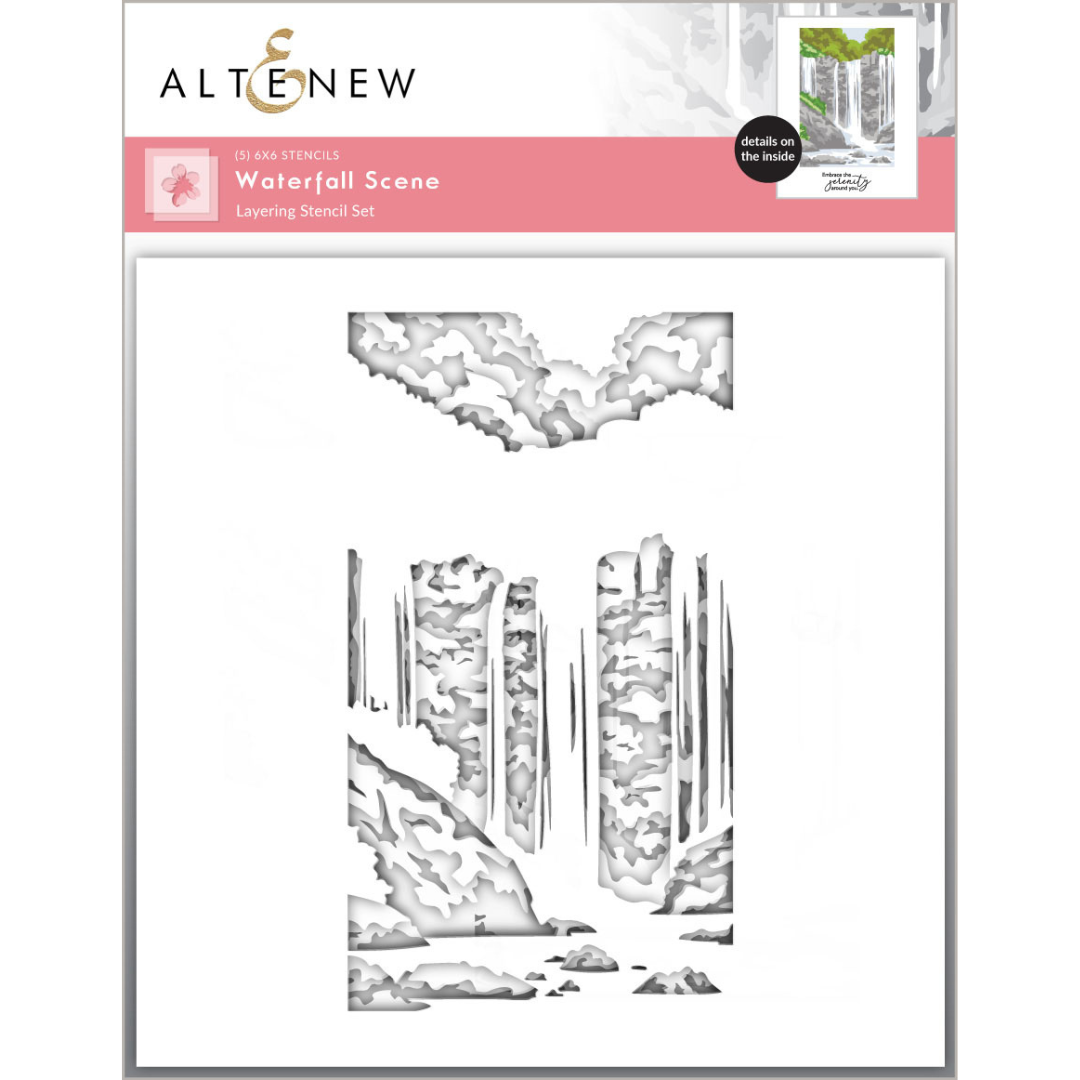 Altenew Waterfall Scene Layering Stencil Set (5 in 1)