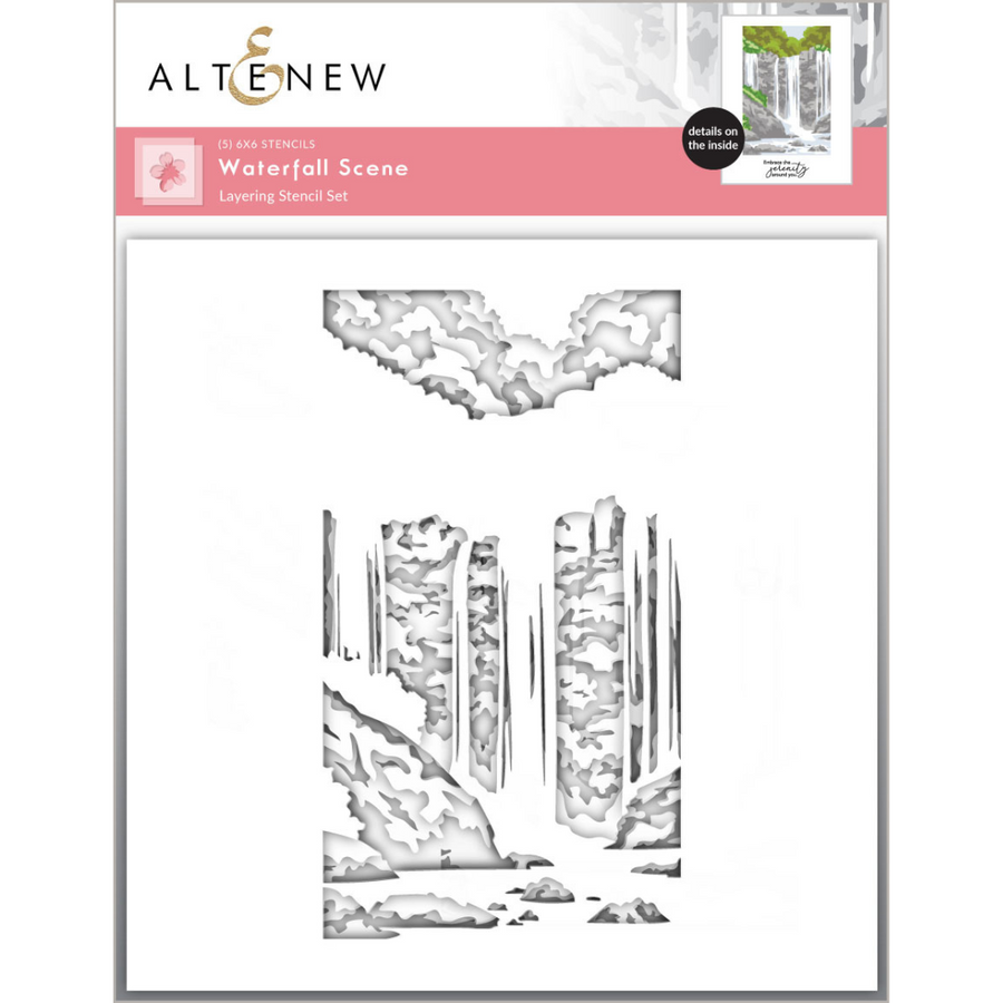 Altenew Waterfall Scene Layering Stencil Set (5 in 1)