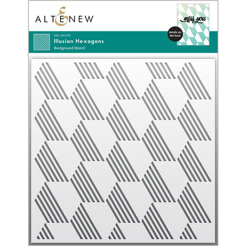 Altenew - Illusion Hexagons Background Stencil