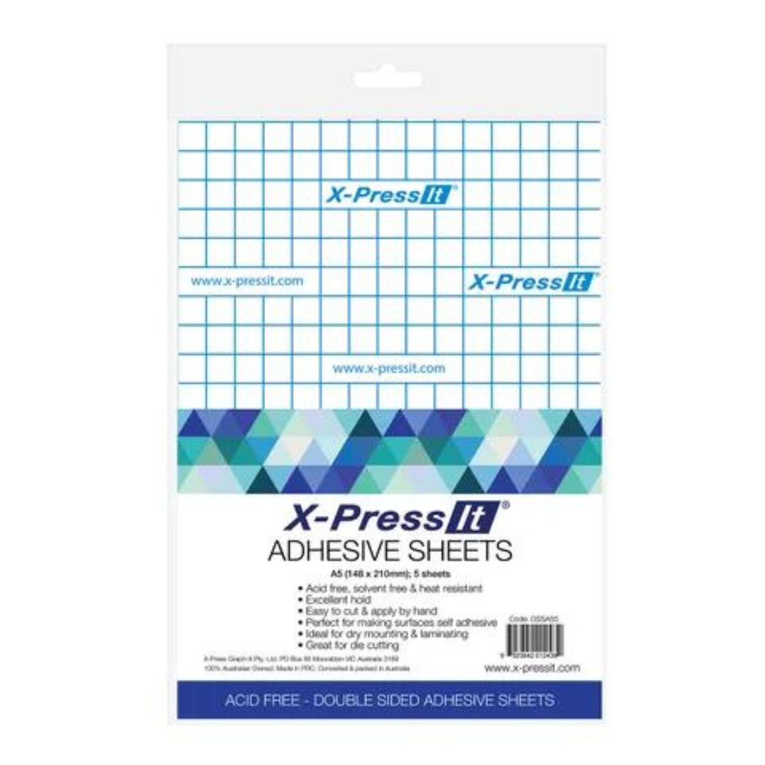 X-Press It - Double Sided Adhesive Sheets A5 (5 Sheet Pack)