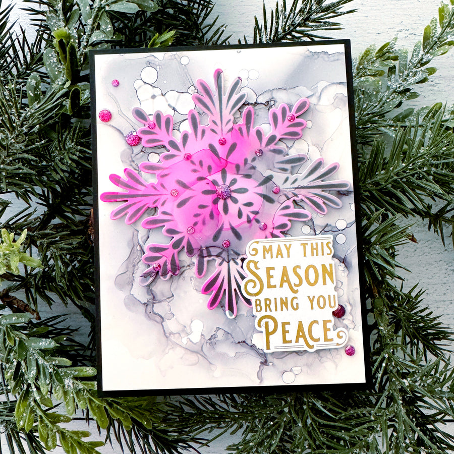 Pinkfresh Studio - Holiday Greetings Sentiments Die