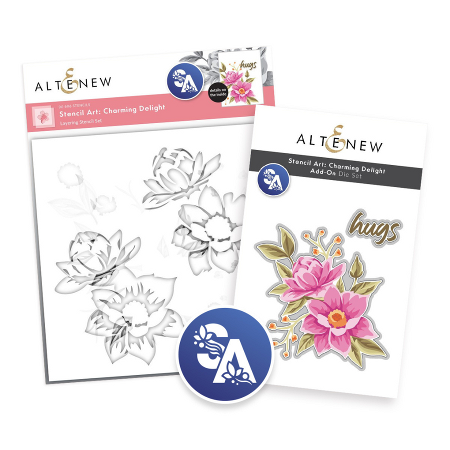 Altenew - Stencil Art: Charming Delight & Add-on Die Bundle