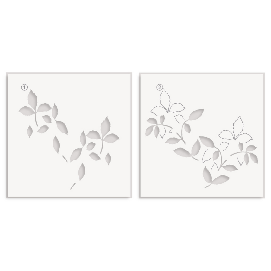 Altenew - Leafy Splendor Simple Coloring Stencil Set (2 in 1)