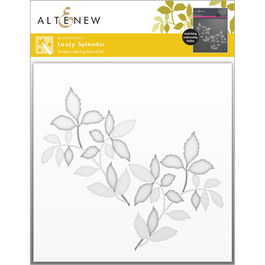 Altenew - Leafy Splendor Simple Coloring Stencil Set (2 in 1)