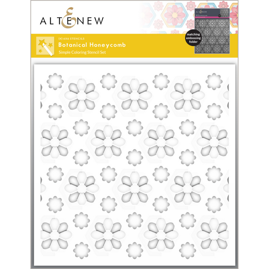 Altenew - Botanical Honeycomb 3D Embossing Folder and Stencil Bundle