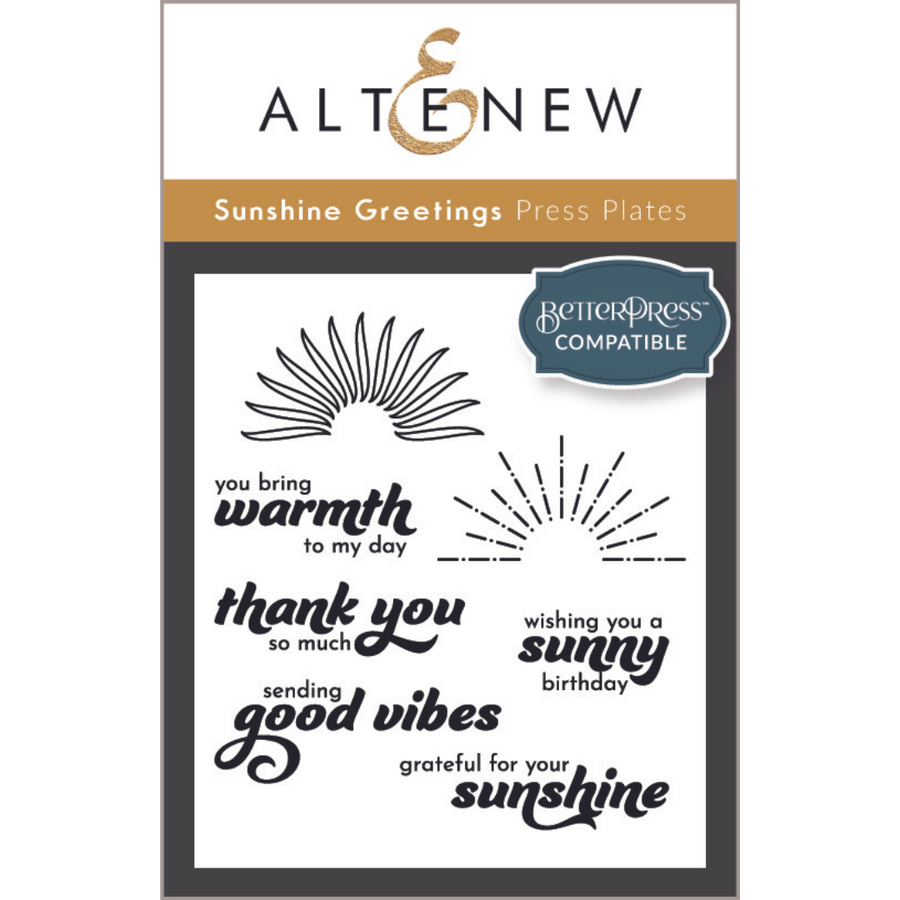 Altenew - Sunshine Greetings Press Plate and Die Bundle