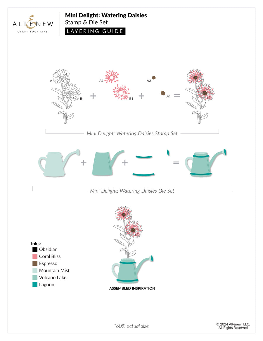 Altenew - Mini Delight: Watering Daisies Stamp & Die Set