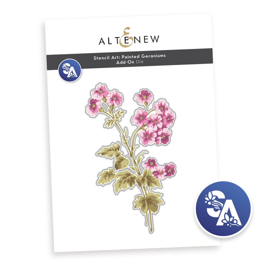 Altenew - Stencil Art: Painted Geraniums & Add-on Die Bundle