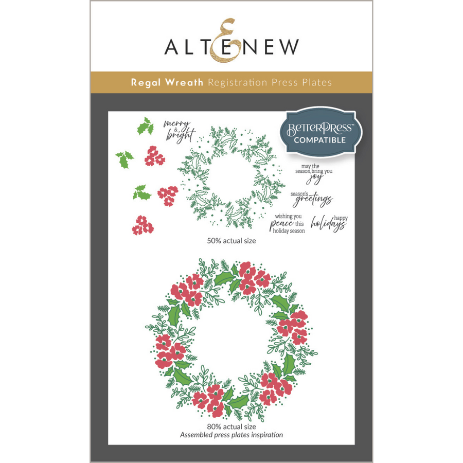 Altenew - Regal Wreath Registration Press Plate/Foil Plate