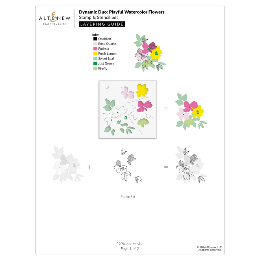 Altenew - Dynamic Duo: Playful Watercolor Flowers