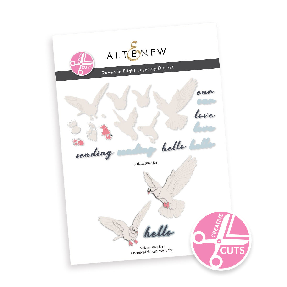 Altenew - Creative Cuts: Doves in Flight Layering Die Set