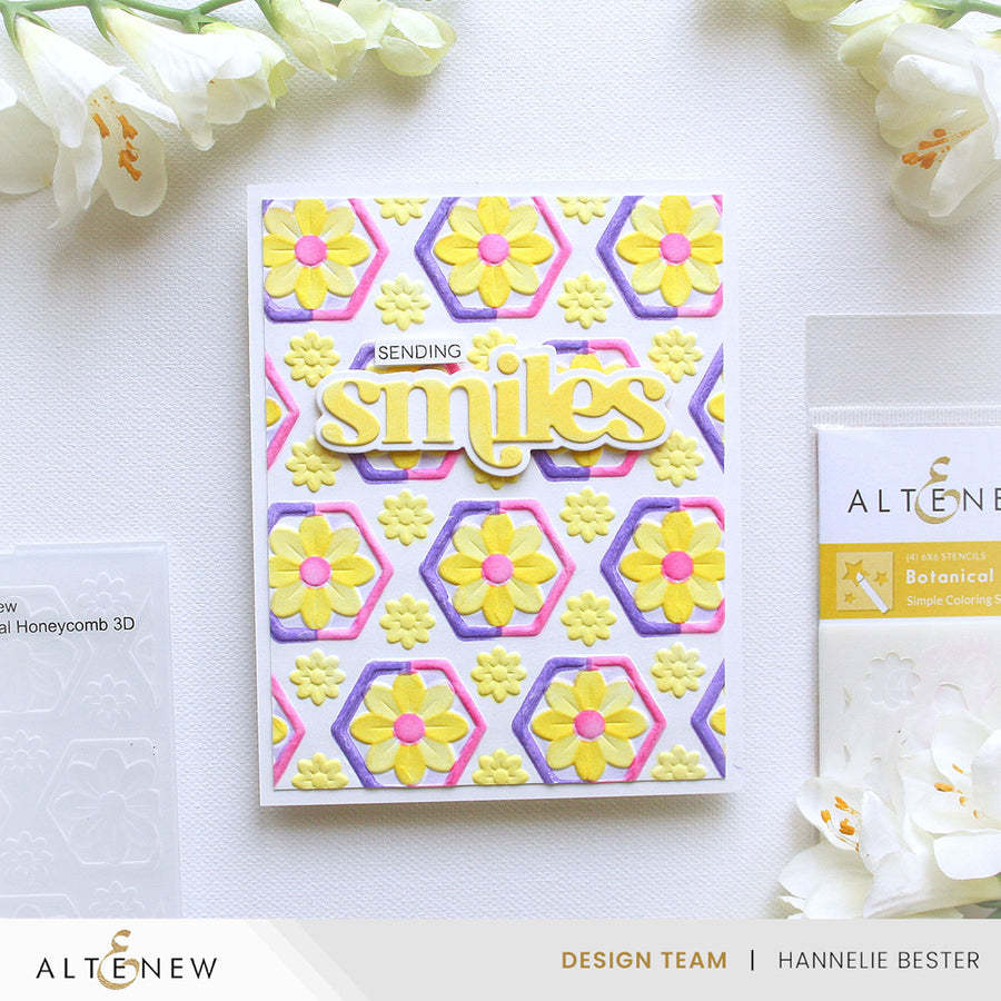 Altenew - Botanical Honeycomb 3D Embossing Folder and Stencil Bundle