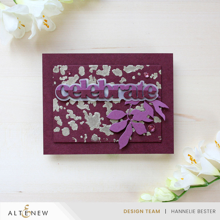 Altenew - Foil Leaf Background Stencil