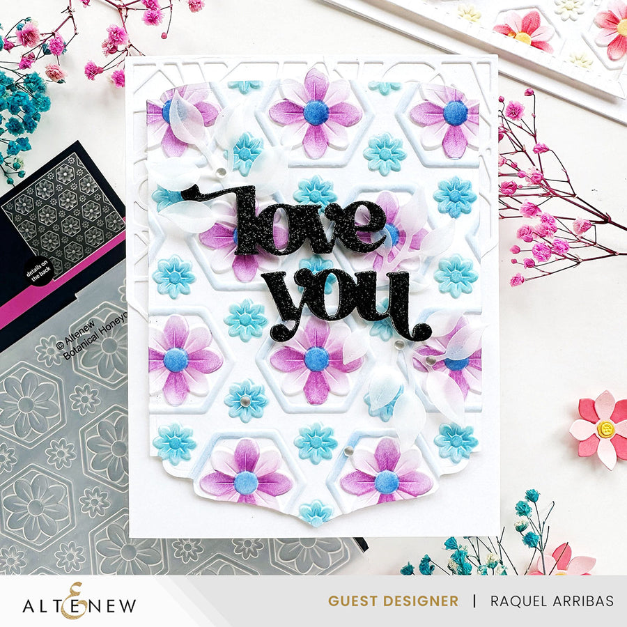 Altenew - Botanical Honeycomb 3D Embossing Folder and Stencil Bundle