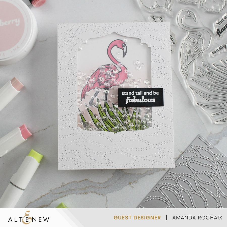 Altenew - Flowers and A Flamingo Stamp and Die Bundle