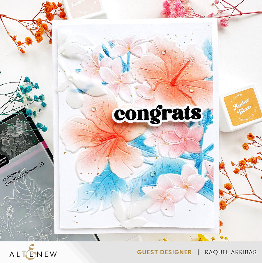 Altenew - Sun-Kissed Blooms 3D Embossing Folder and Stencil Bundle