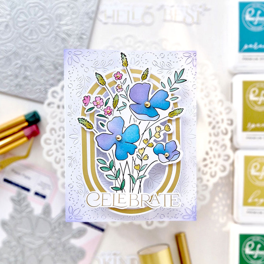 Pinkfresh Studio - Playful Petals Stamps