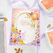 Pinkfresh Studio - Dainty Floral Frame Press Plate