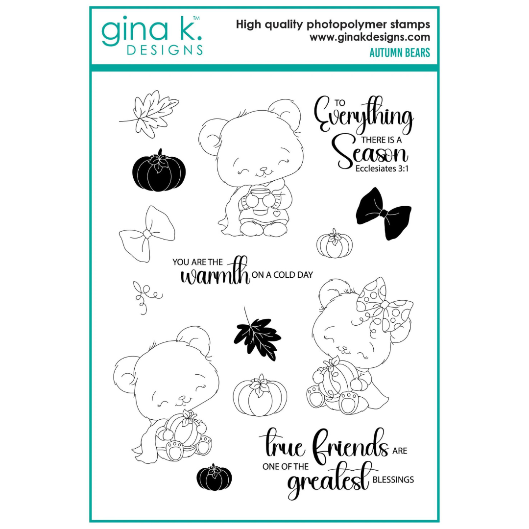 Gina K Designs Autumn Bears Stamps