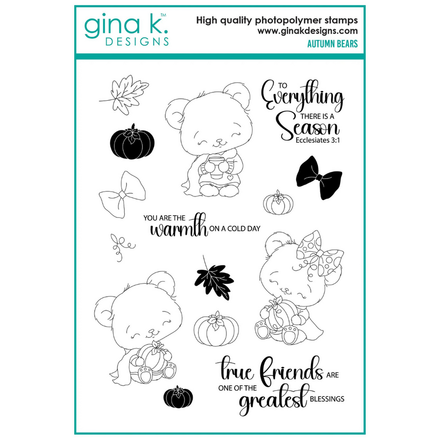 Gina K Designs Autumn Bears Stamps