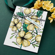 Spellbinders - Glimmering Buttercups Glimmer Plate and Stencil Bundle from the Glimmering Flowers Collection