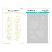 Spellbinders - Glimmering Peonies Glimmer Plate and Stencil Bundle from the Glimmering Flowers Collection