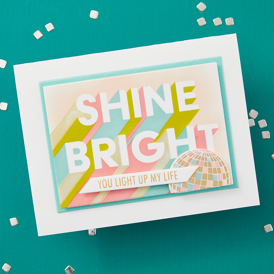 Spellbinders - Layered Shine Bright Die & Stencil Bundle from the Shine Bright Collection by Carissa Wiley