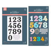 Spellbinders - Bold Color Mix Numbers BetterPress Plates and Die Bundle