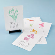 Spellbinders - 2025 DIY Calendar Press Plates and DIY Easel BetterPress Dies Bundle from the Florals Through the Year Collection