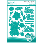 Gina K Designs - Holiday Floral Stamp & Die Bundle