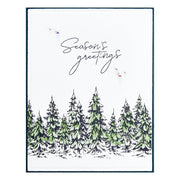 Spellbinders - Seasons Greetings Evergreens Press Plate & Die Set from the More BetterPress Christmas Collection