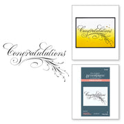 Spellbinders - Copperplate Congratulations Press Plate from the Copperplate Everyday Sentiments Collection by Paul Antonio