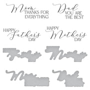 Spellbinders - Mother's & Father's Day Sentiments Press Plate from the Mirrored Arch Collection