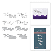 Spellbinders - Mother's & Father's Day Sentiments Press Plate from the Mirrored Arch Collection