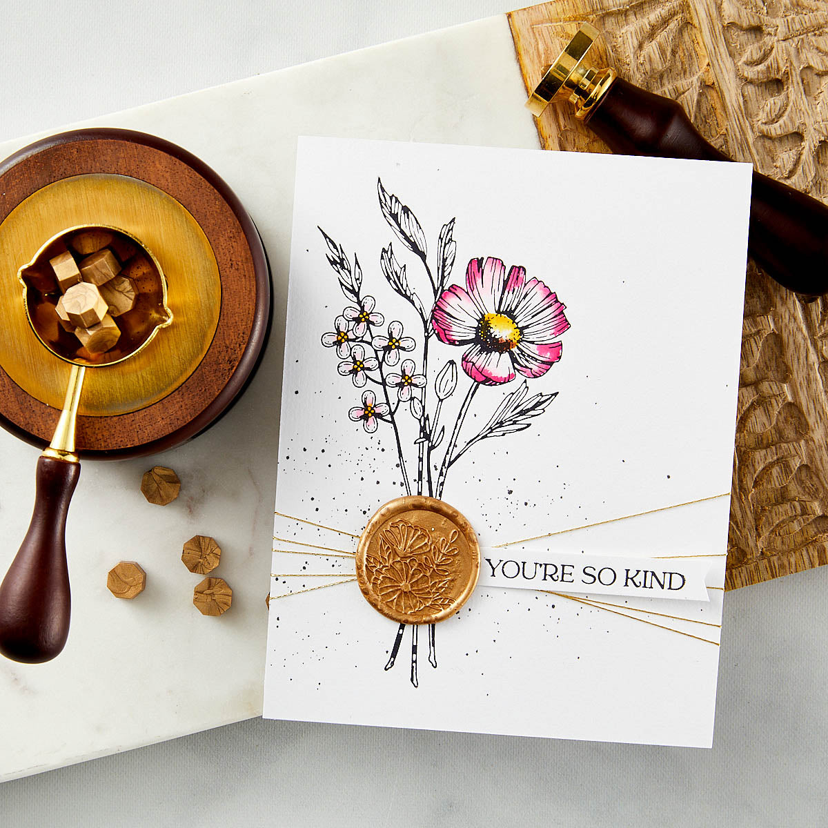 Flower Stems Press Plate & Die Set from the Pressed Posies Collection