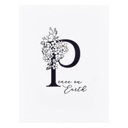 Spellbinders - Floral P and Sentiment Press Plate from the Every Occasion Floral Alphabet Collection