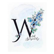 Spellbinders - Floral W and Sentiment Press Plate from the Every Occasion Floral Alphabet Collection