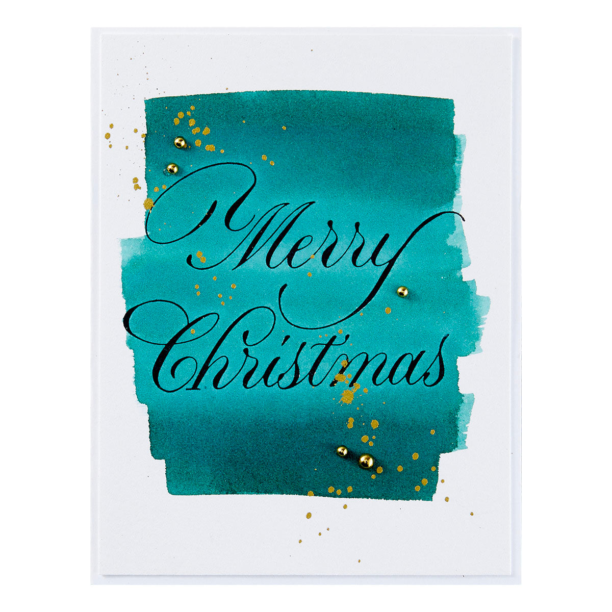 Spellbinders - Copperplate Merry Christmas Press Plate from the Copperplate Holiday Sentiments Collection by Paul Antonio