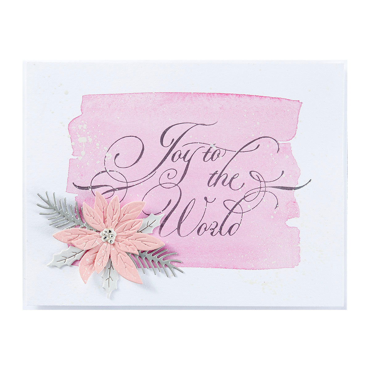 Spellbinders - Copperplate Joy to the World Press Plate from the Copperplate Holiday Sentiments Collection by Paul Antonio