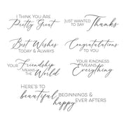 Spellbinders - New Beginnings Timeless Sentiments Press Plates from the Timeless Collection